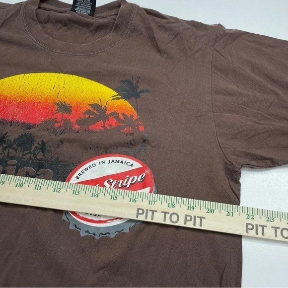 Red Stripe Mens Size XL graphic Shirt 1602 - Picture 3 of 6